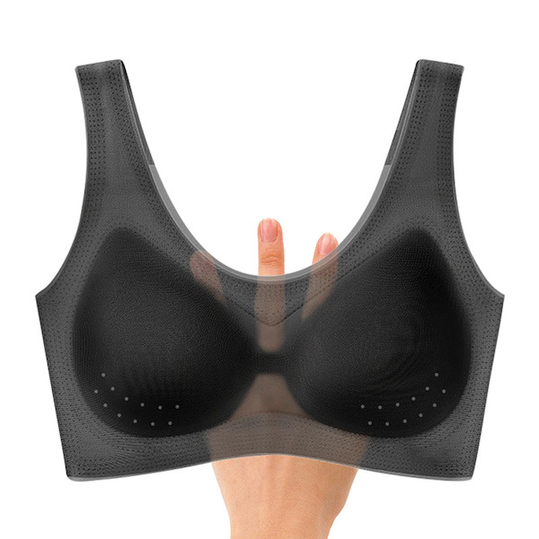 Transparent Training Bra Black